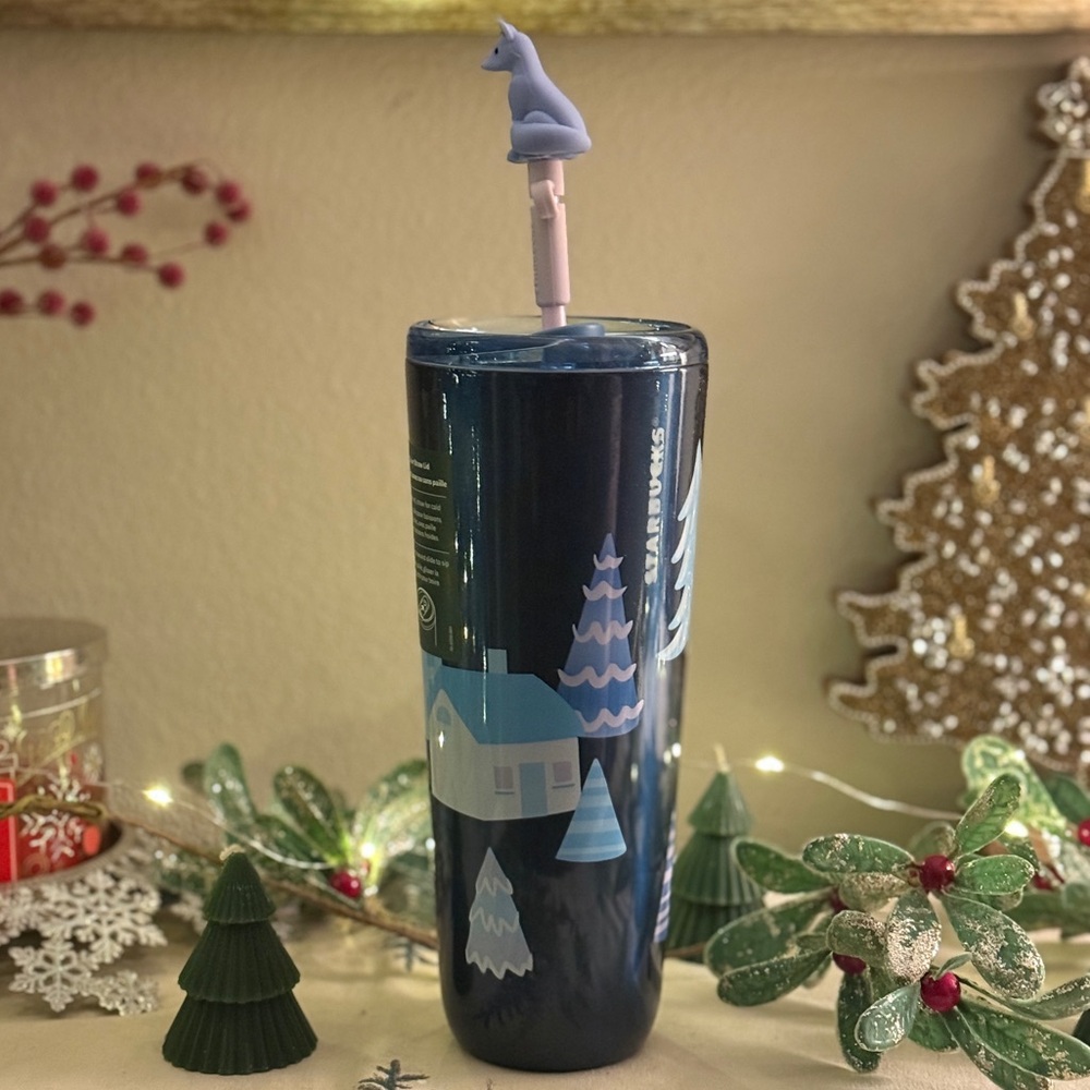 Starbucks Blue Fox Topper Stainless Steel Tumbler - Picture 2 of 3